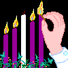 lighting the Advent candles (4th Sunday in Advent) ©ejm2000 animated